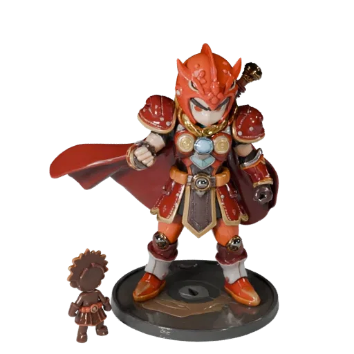Vinyl Figurine high poly 3D model preview showing pose, studio close-up view, toy proportion and material detail