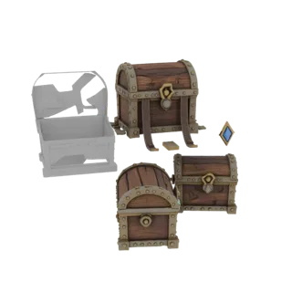 Fantasy Treasure Chest 3D Asset for Resin Printers