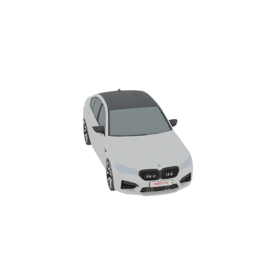 White BMW M5 Sedan 3D Model