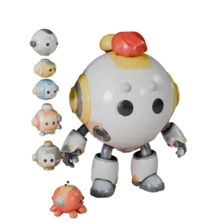 Realistic Cute Robot Mascot | Scene Composition Asset
