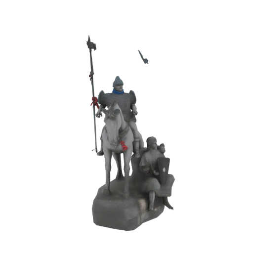 Don Quixote and Sancho Panza Chess Piece Diorama