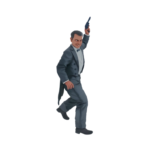 Gentleman with Gun 3D Model