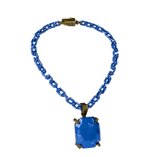 Sapphire Necklace 3D Game Asset for Realtime Engines