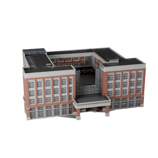 Modèle 3D de bâtiment universitaire - Actif réaliste Archviz