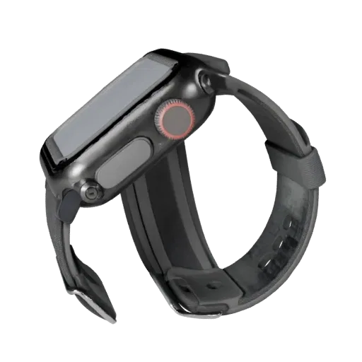 Outdoor Smartwatch Modular 3D model, isometric modular kit view, showing silicone, wearable fit.
