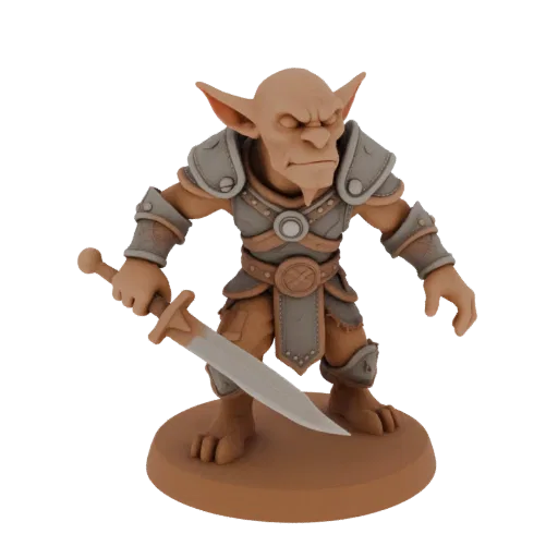 Fantasy Goblin Archer Miniature STL - Stalking