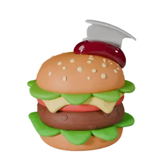 Street Food Burger Meal 3D Asset for Engine Levels