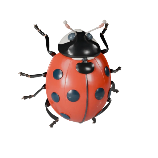 Marienkäfer 3D-Modell für Unity - Spielfertiges Asset, FBX | Lizenzfrei