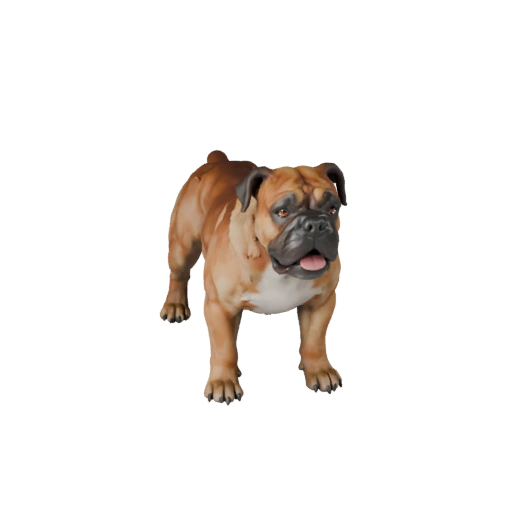 Modello 3D Cane Bulldog per Blender - Asset PBR con Texture