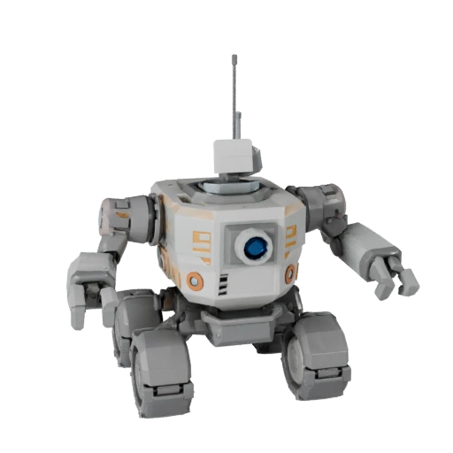 Humanoid Crawler Robot 3D Asset for Realtime Levels