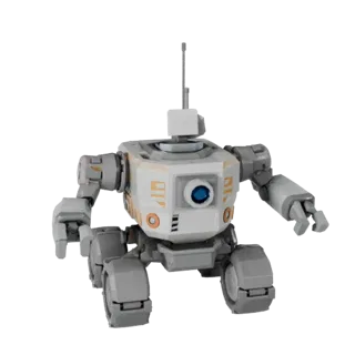 Humanoid Crawler Robot 3D Asset for Realtime Levels