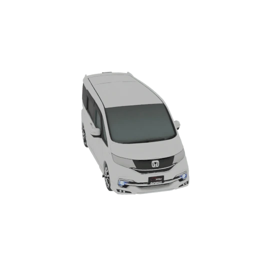 White Honda Stepwgn 3D Model