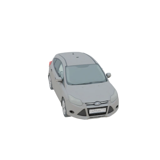 Gray Ford Focus Hatchback 3D Model