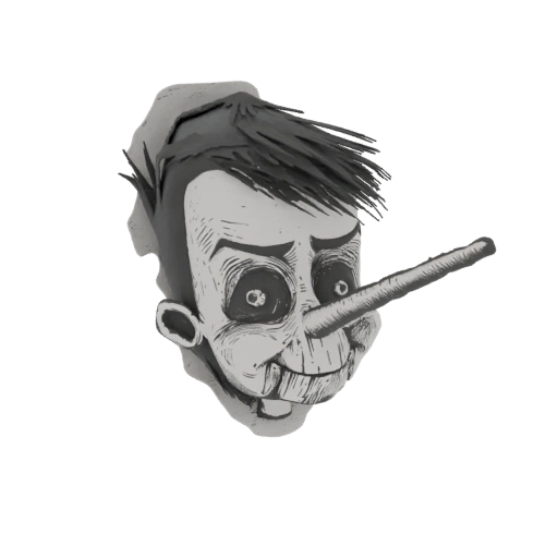 Pinocchio with Long Nose 3D Model