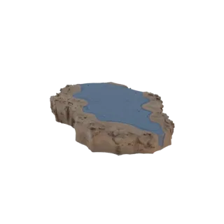 Rain Puddle Ground Set STL Water Features for 3D Resin Print