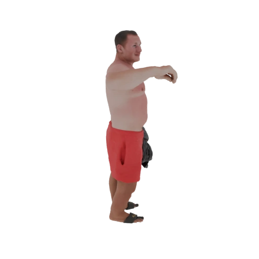 Man in Red Shorts