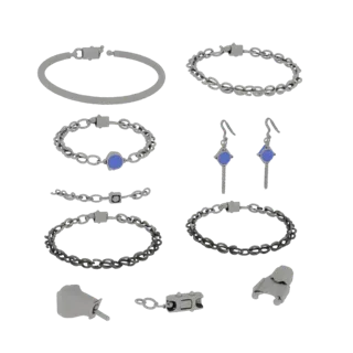 Studio Boho Bracelet And Earring Set 3D Render Asset