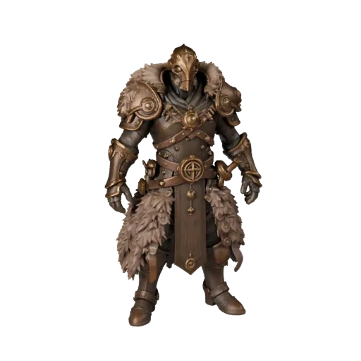 Steampunk Mage Character Model - Rigged