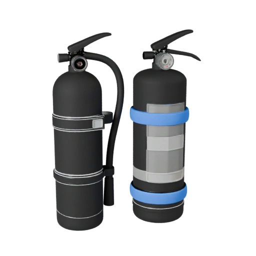 Site Fire Extinguisher 3D Asset for Casual Engines