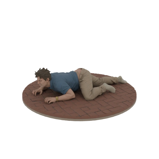 Crawling Man 3D Model