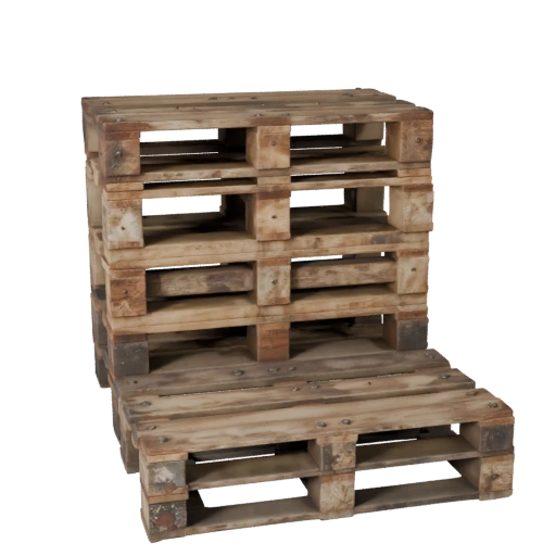 Unreal Ready Weathered Wooden Pallet 3D Game Asset