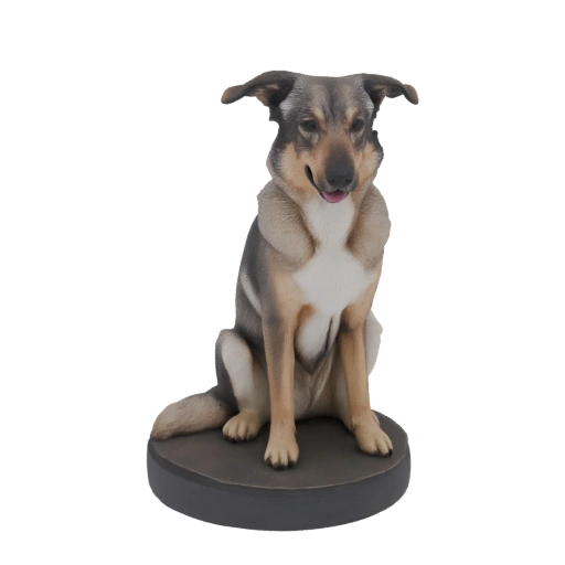 Sitting Collie Dog Figurine