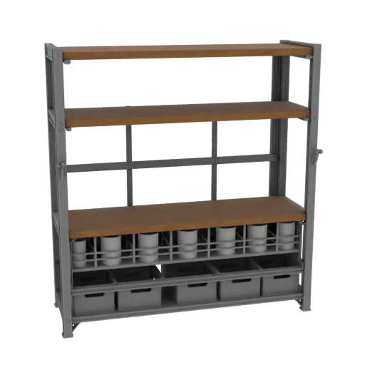 Garage Parts Rack STL 3D Print Asset for Hobby Use