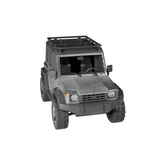 Low Poly Kompakter SUV 3D Modell für Unity & Unreal Spiele