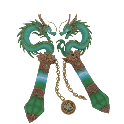 Emerald Dragon Nunchaku