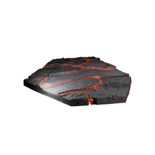 Lava Stream Terrain Modular 3D Kit for Level Building