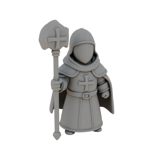 Miniature STL de Clerc Médiéval - Garde