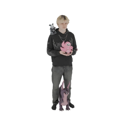 Fantasy Creature Trio with Human