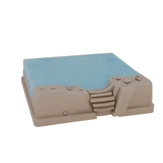 Coastal Tide Pool Set STL Water Features for 3D Resin Print