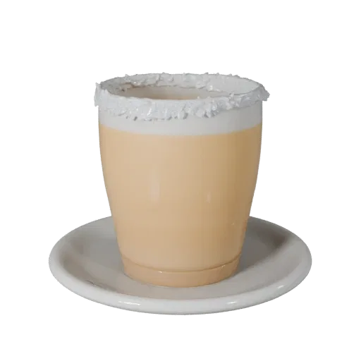 Cafe Tea Service Realistic 3D model, three-quarter studio render, showing ceramic, arranged serving layout.