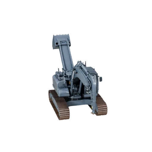 High Poly Crawler Excavator 3D Model for Studio Renders