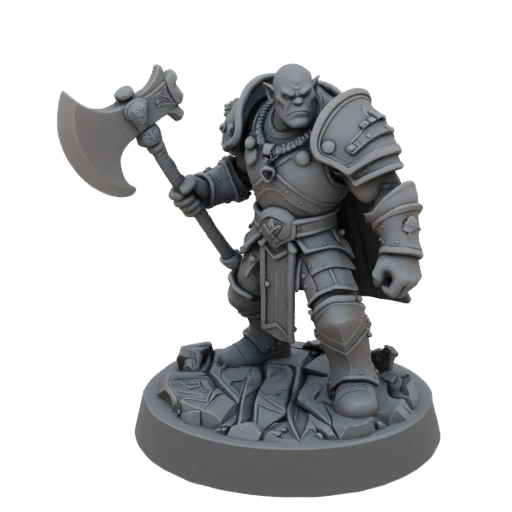 Miniature STL Guerrier Orque Fantasy