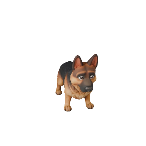 Modelo 3D de Pastor Alemán Caricatura - Asset Estilizado para Animación