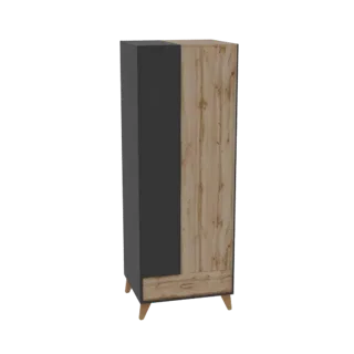 Modern Two-Tone Wardrobe with Drawer