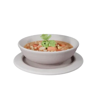 Realistic Bowl Of Soup 3D Model for Cinema Studios