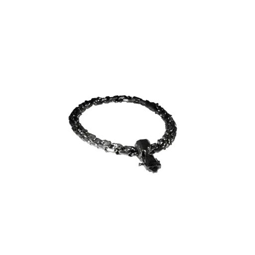 Chain Style Necklace game ready 3D model, top-down studio render, highlighting necklace seams, edges, and finish layers.