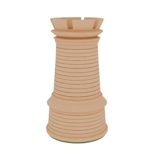 Classic Chess Rook 3D Model