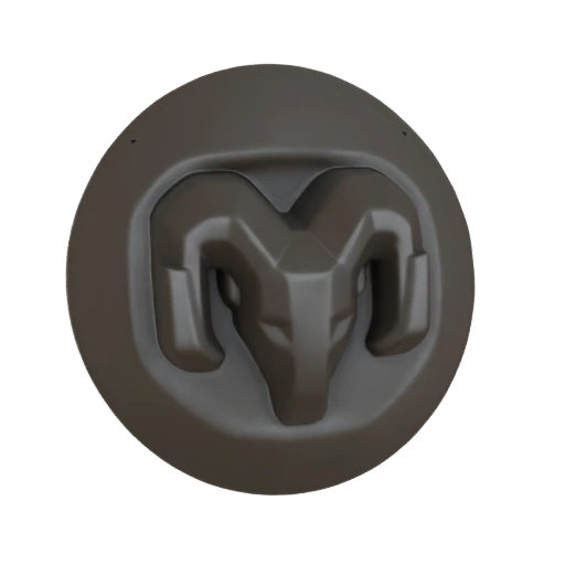 Ram Head Emblem 3D Model