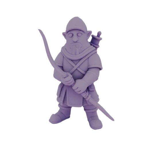 Nain Ranger Médiéval Miniature STL - Garde
