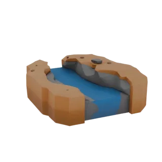 Water Spring STL Vegetation 3D for Tabletop Diorama Bases