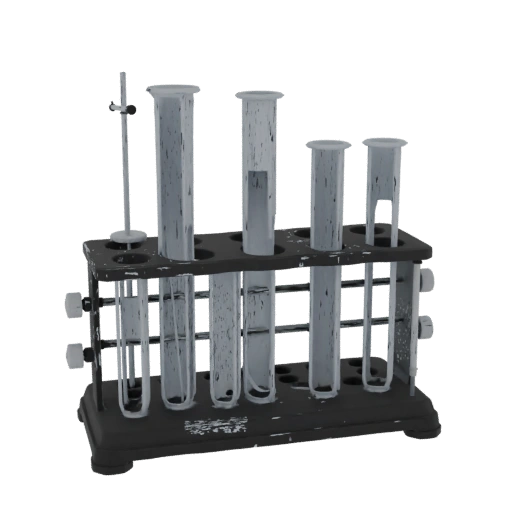 Chemistry Test Tube Rack 3D Asset for Hero Renders