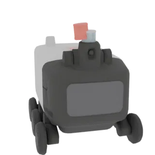 Six-Wheeled Robot with Red Light