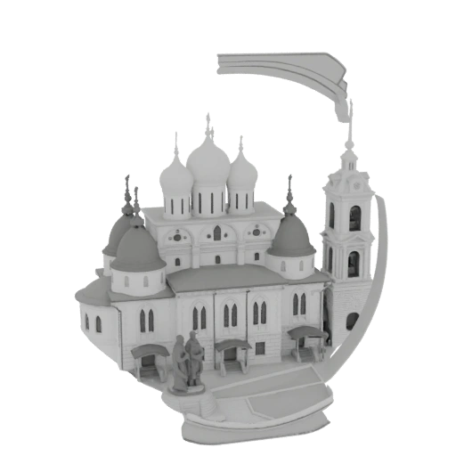 Orthodox Church Bell Tower and Cathedral