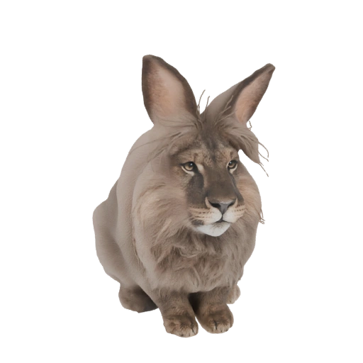 Lion-Rabbit Hybrid Creature 3D Model
