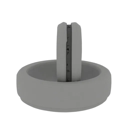 Stacking Wedding Band print ready 3D model, isometric studio render, showing ring form, surface, and scale cues.