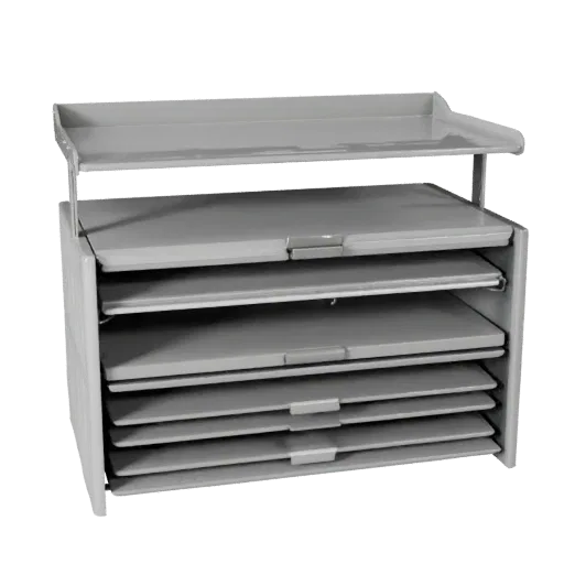 Home Office Desk Organizer Realistic 3D model, three-quarter studio render, showing plastic, desk-scale silhouettes.